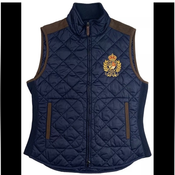 Ralph Lauren Bomber Suede Quilted
Puffer Vest - Picture 2 of 3